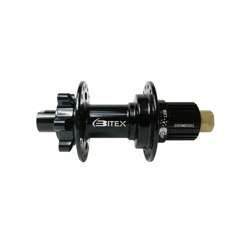 MAZA TRASERA BITEX MTR-12DISC MICROSPLINE 12X142 MM NEGRA 28H (EZO) (SIN ROSCA)