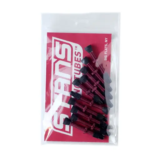[SN-AS0216] VALVULA STAN´S PRESTA 55MM, ROJA (KIT DE 10 PZAS)